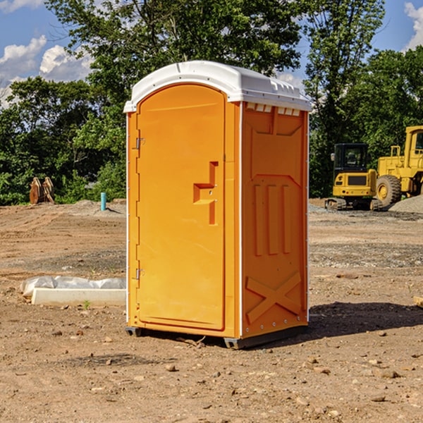 how often are the portable restrooms cleaned and serviced during a rental period in Carrollton Ohio